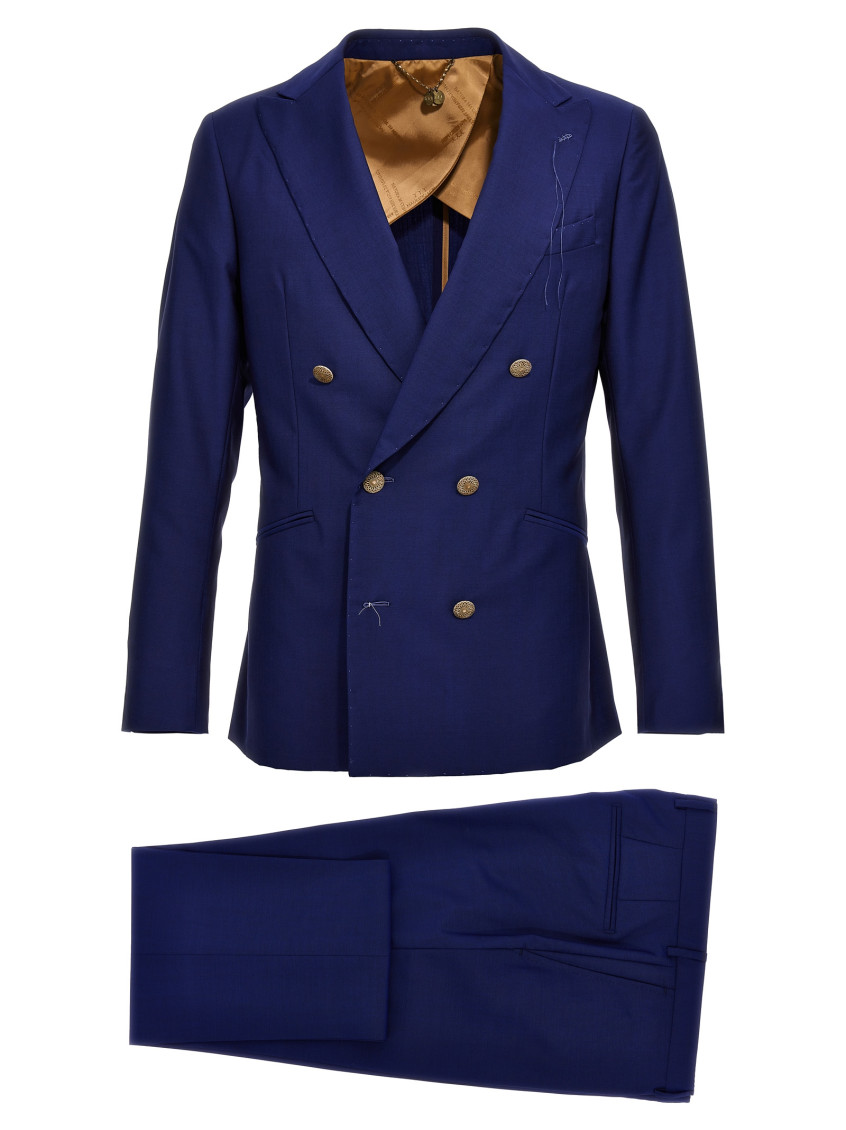 Maurizio Miri Double-breasted Suit In Blue