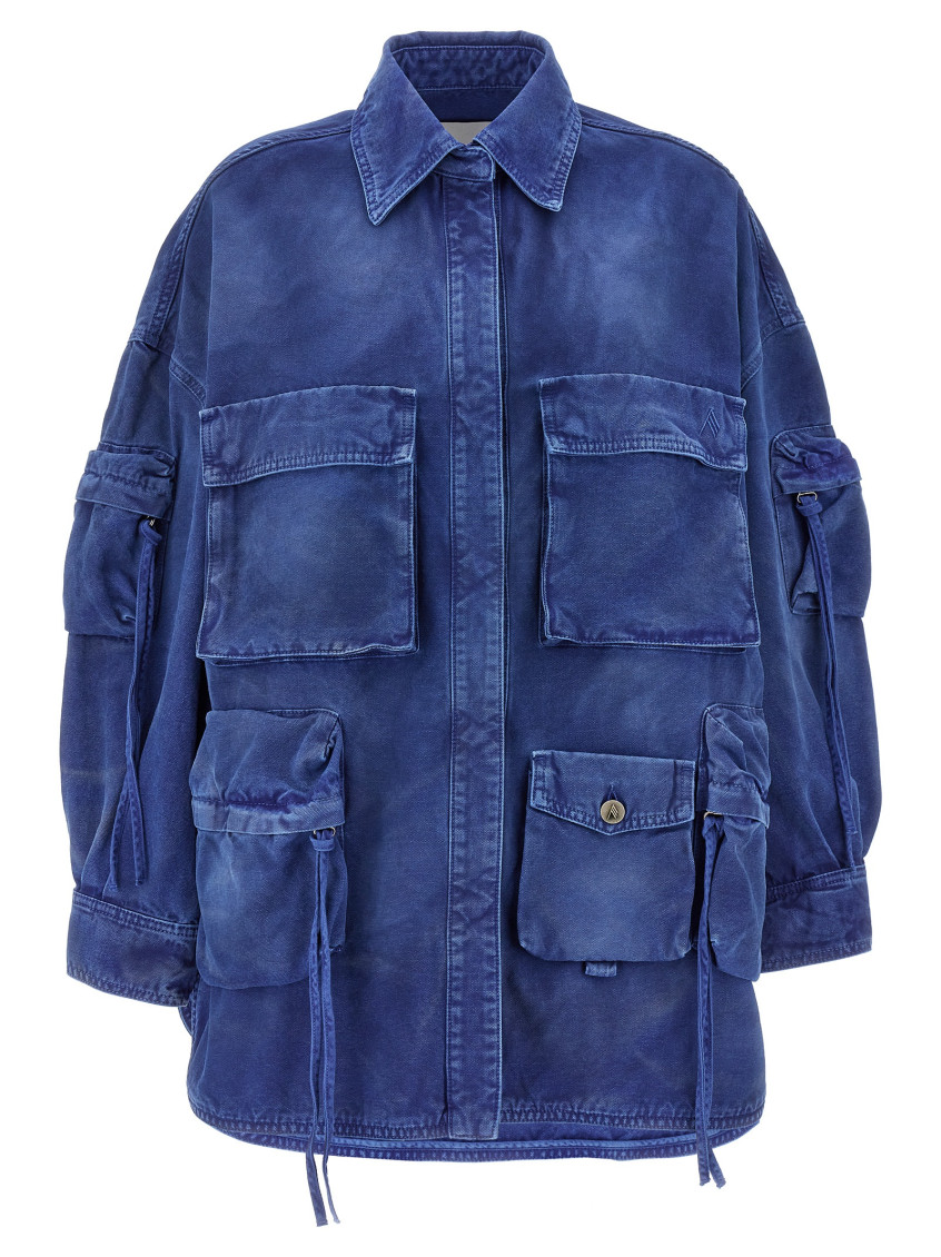 Attico Fern Coats And Trench Coats In Blue