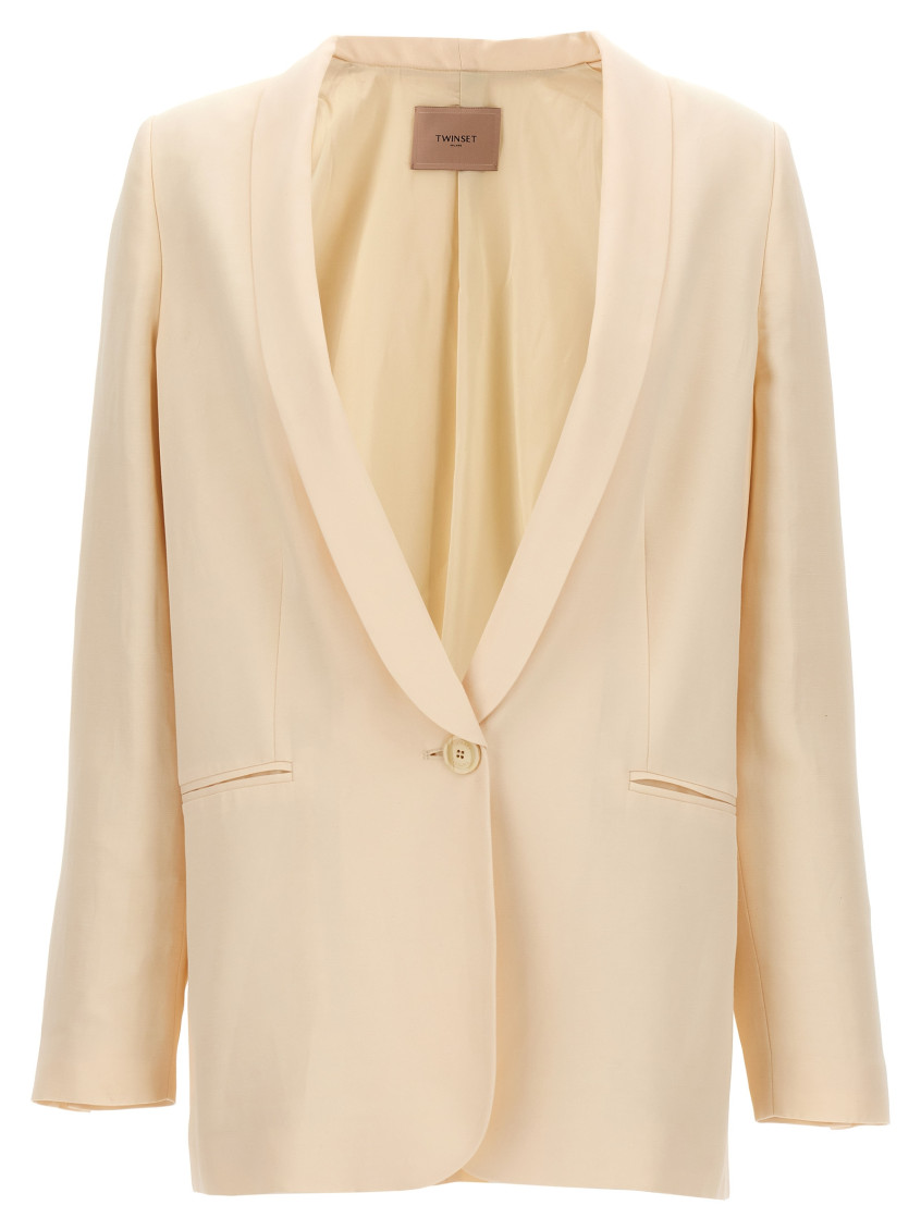 TWINSET WHITE CADY BLAZER