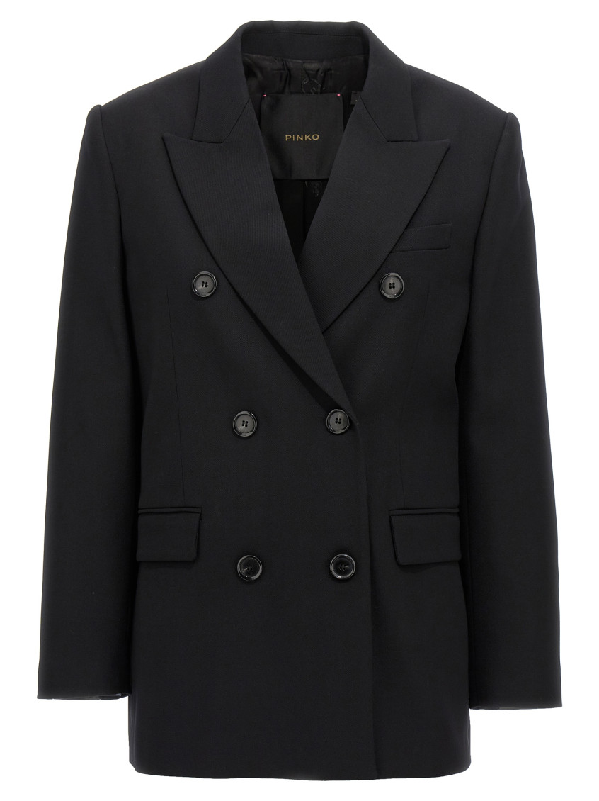 Shop Pinko Black Guinea Twill Blazer