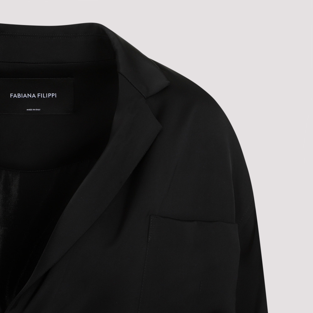 Fabiana Filippi Black Wrap-around Blazer for Women Online