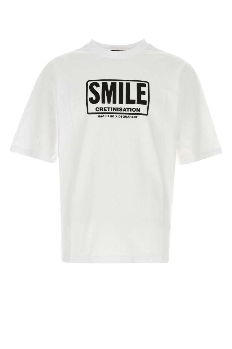 Dsquared2 Dsquared White Cotton Dsquared X Magliano T-shirt In White