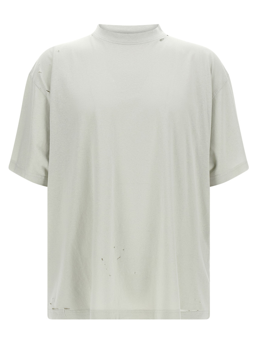 Balenciaga Beige Blackletter Script T-shirt In Neutral