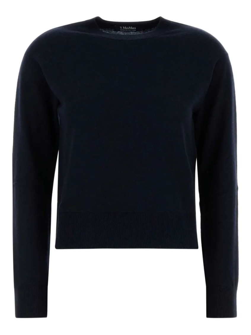 Max Mara Blue Crewneck Sweater In Blue