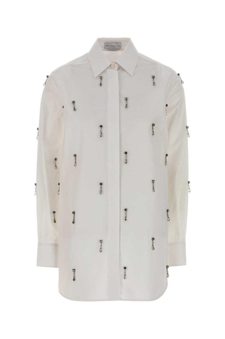 Stella Mccartney White Embellished Shirt In White