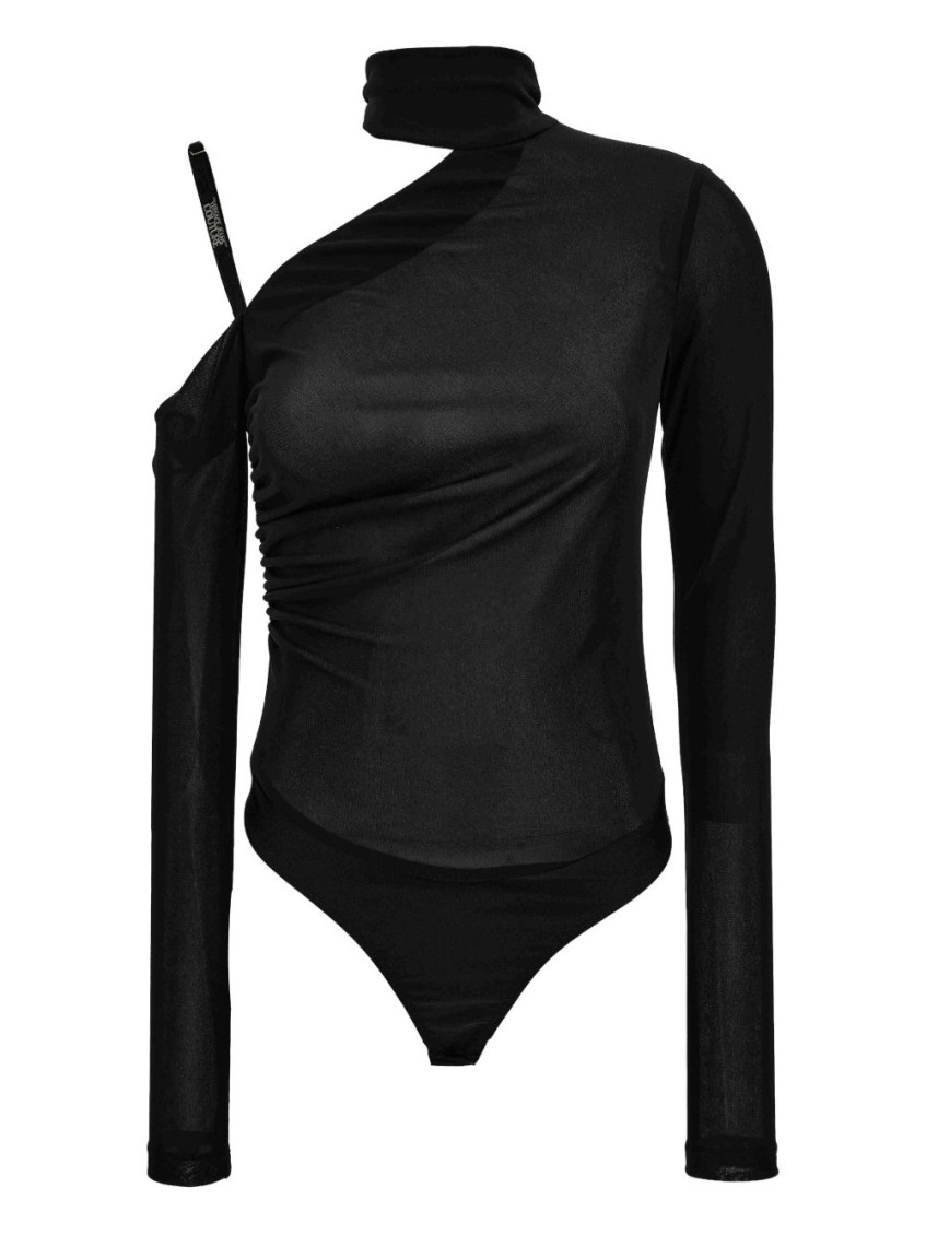 Versace Jeans Couture Turtleneck Bodysuit In Black