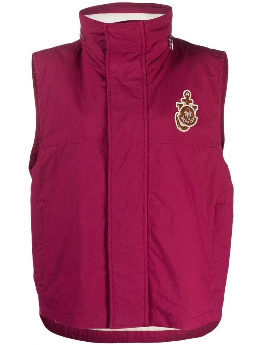 Moncler Genius 1 Moncler Jw Anderson 'tryfan' Canvas Vest In Fuchsia