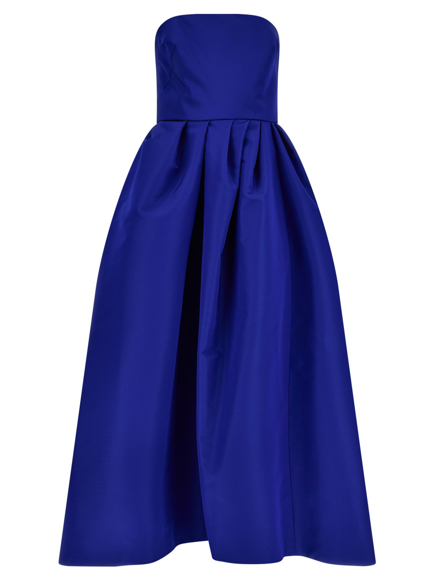 Carolina Herrera Silk Dress Dresses Blue In Blue