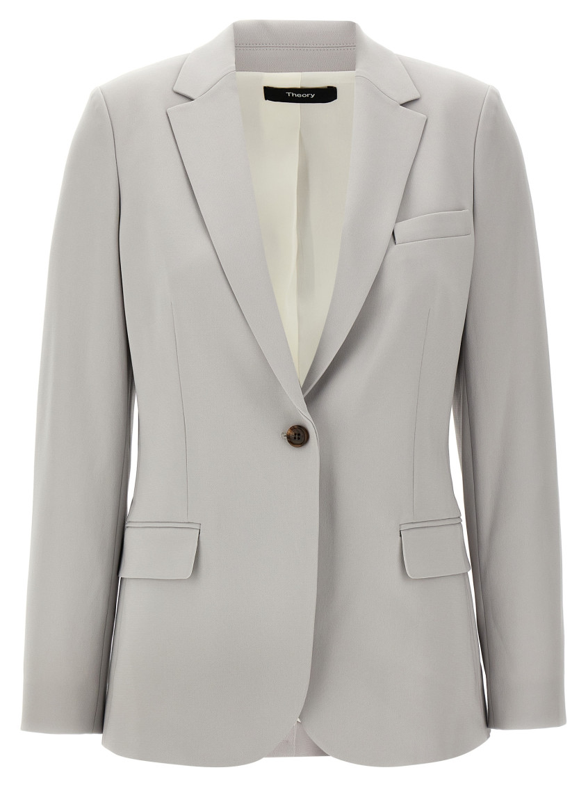 THEORY GREY STAPLE BLAZER