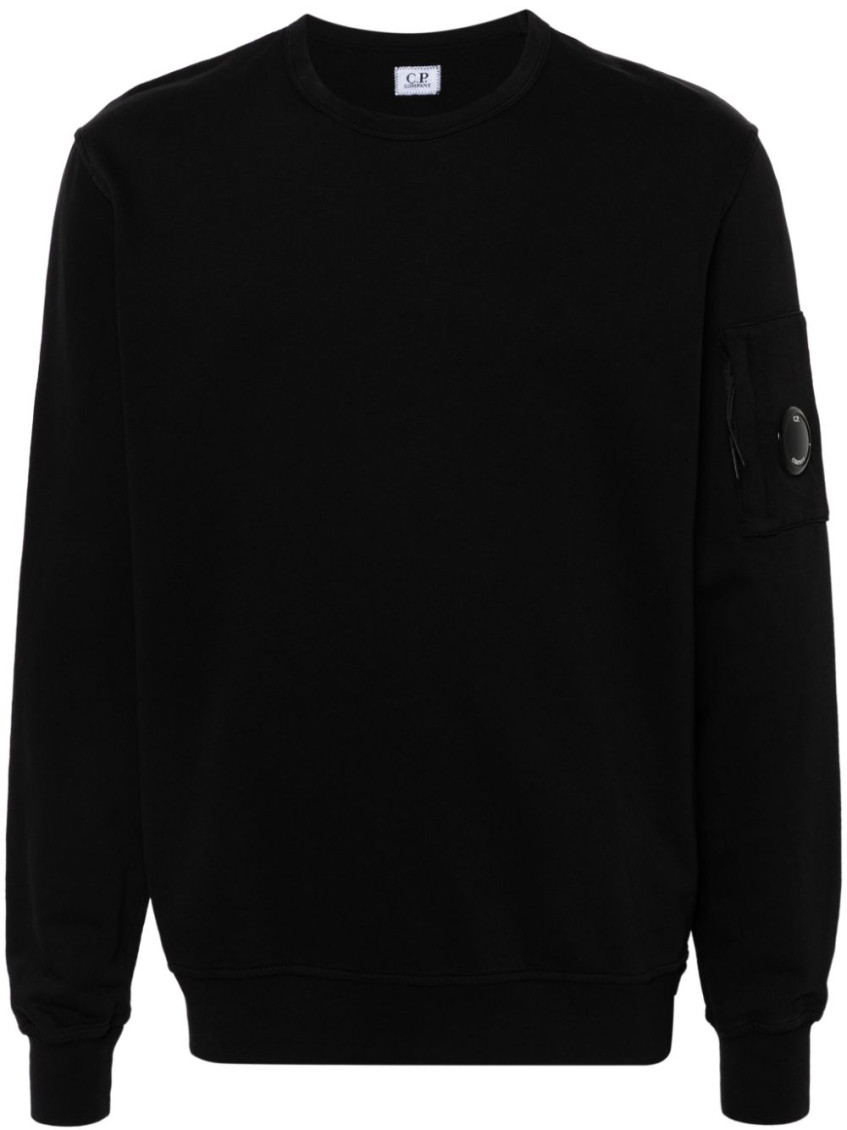 C.p. Company Cotton Crewneck Sweatshirt In Black