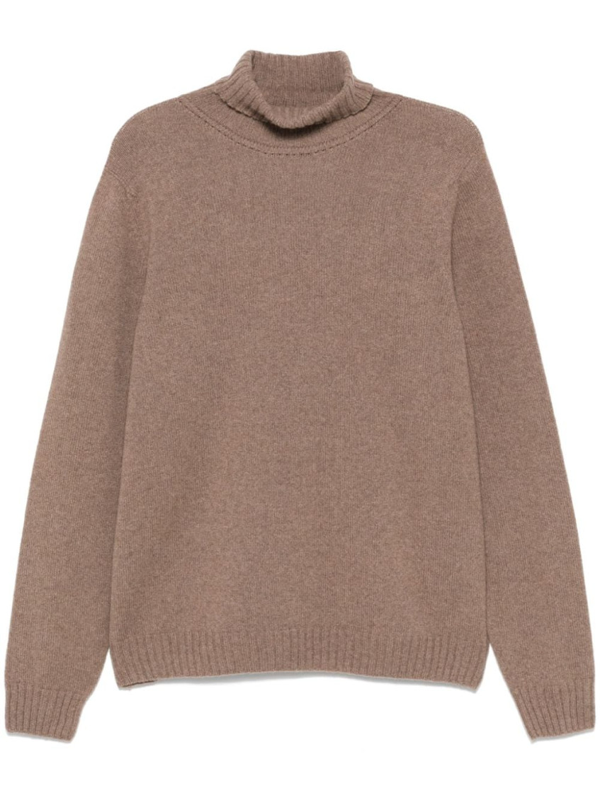 John Smedley Faisal Wool Blend Turtleneck Sweater In Light Brown