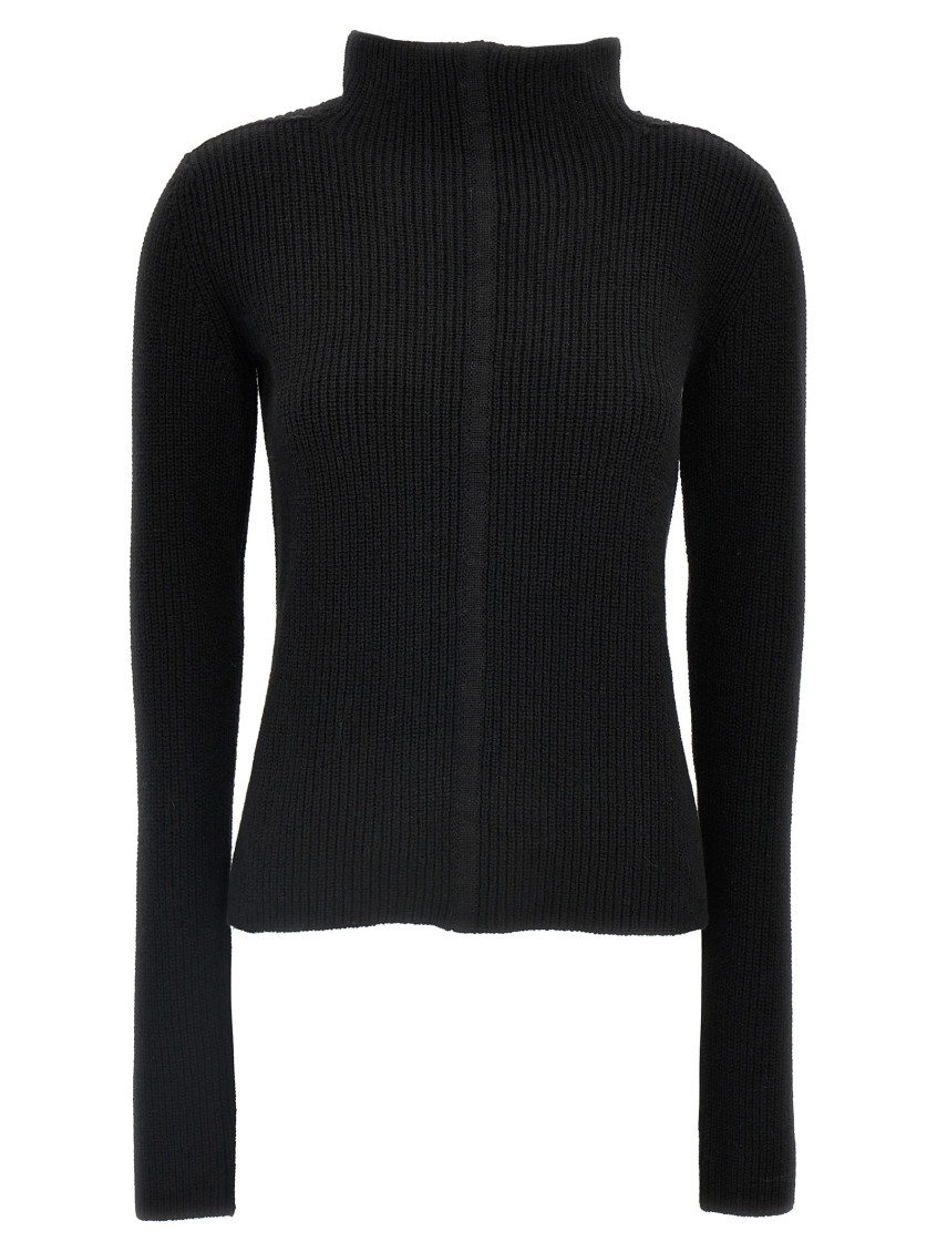 Rick Owens Black Porterville Headon Dbl Lupetto Turtleneck In Black
