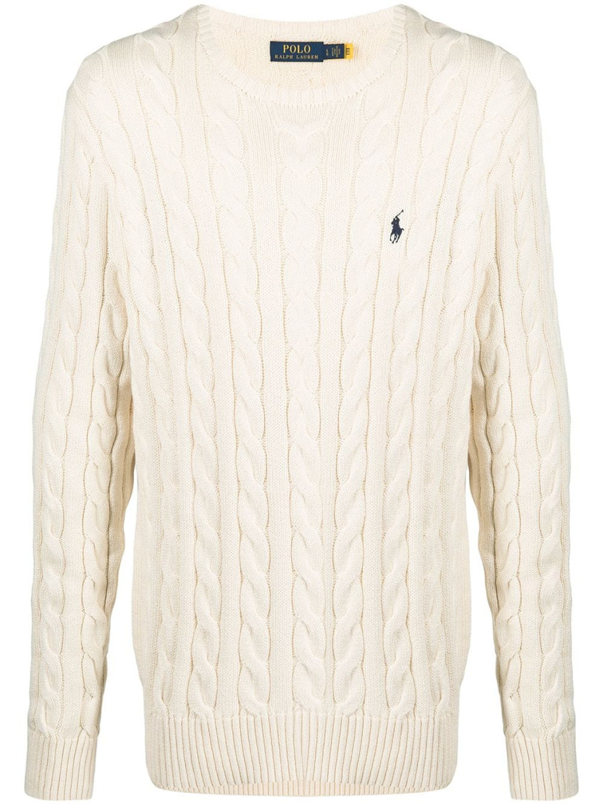 Polo Ralph Lauren Cable-knit Wool-cashmere Sweater In Andover Cream