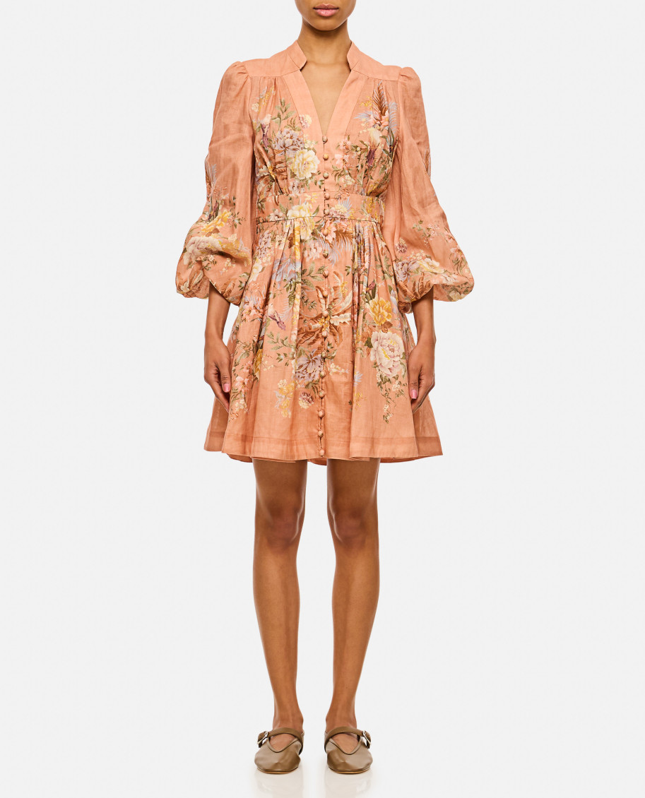 Shop Zimmermann Multicolor Tallow Plunge Mini Dress