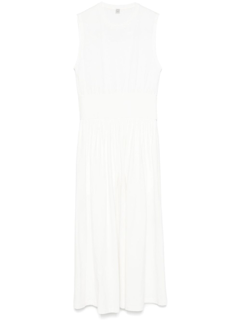Totême Off-white Sleeveless Cotton Tee Maxi Dress In White