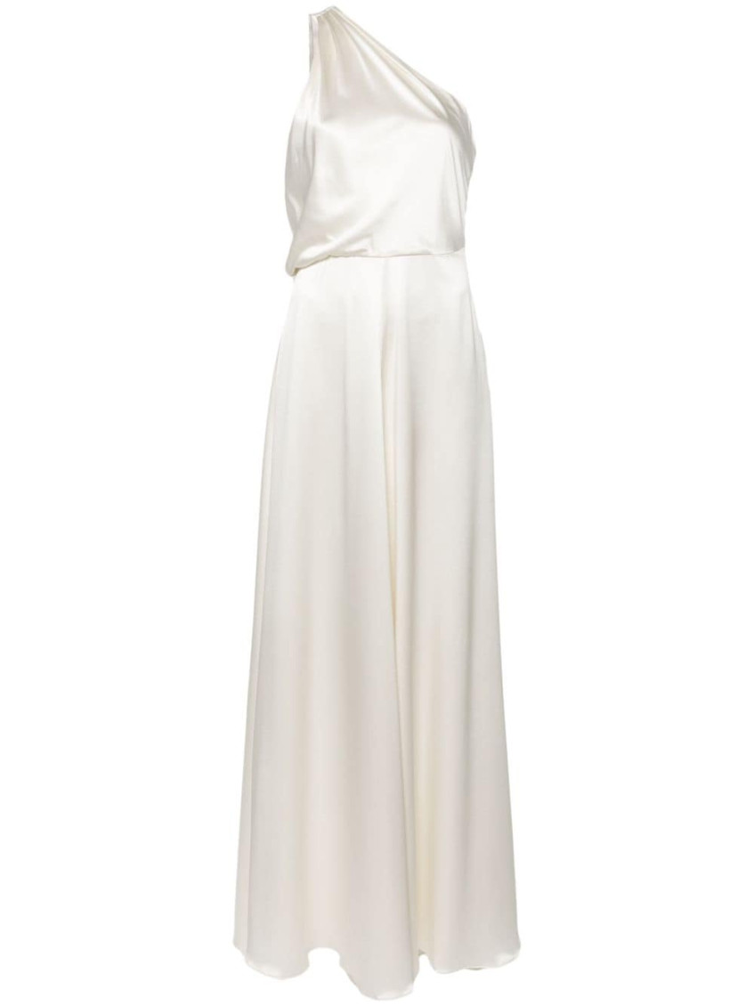 Max Mara Bridal Pamela Draped Silk Satin Gown In White