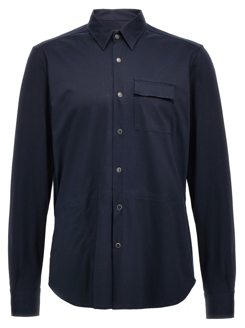 Shop Kiton Blue Long Sleeve Shirt