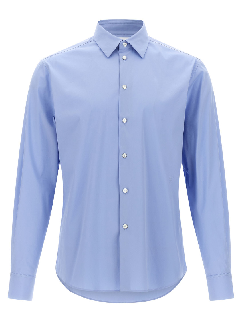 Ferragamo Poplin Shirt Shirt And Blouse In Light Blue