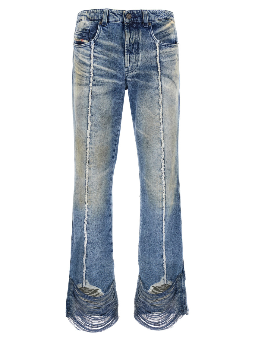 Diesel '1998 D-buck 0cmbm' Denim Trousers In Light Blue