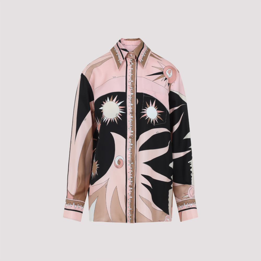 Shop Pucci Natural Printed Shirt