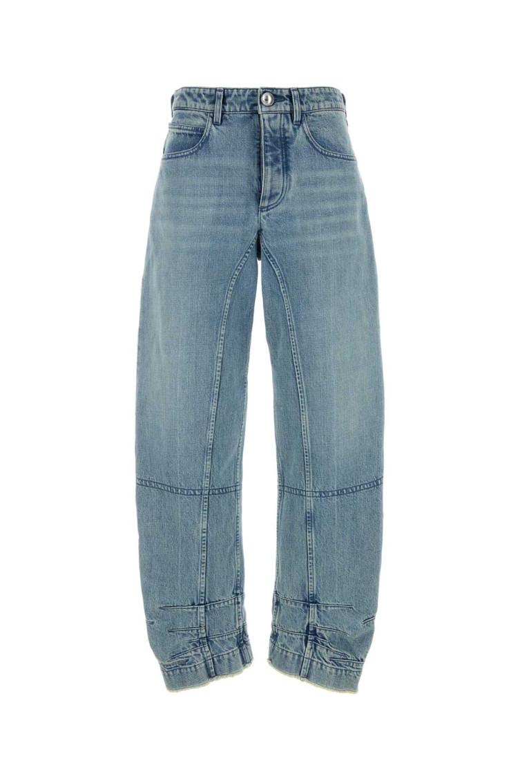 Shop Jil Sander Blue Tapered-leg Jeans