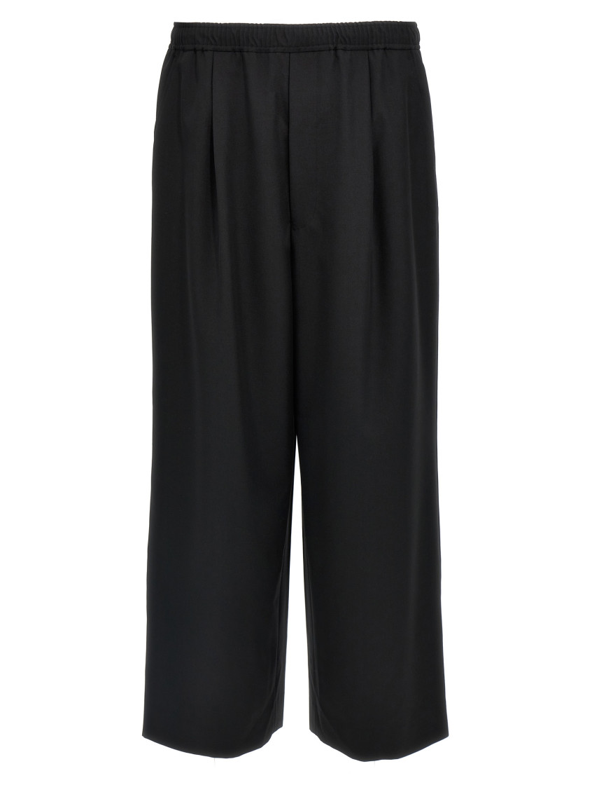 Comme Des Garçons Elastic Waist Casual Pants In Black
