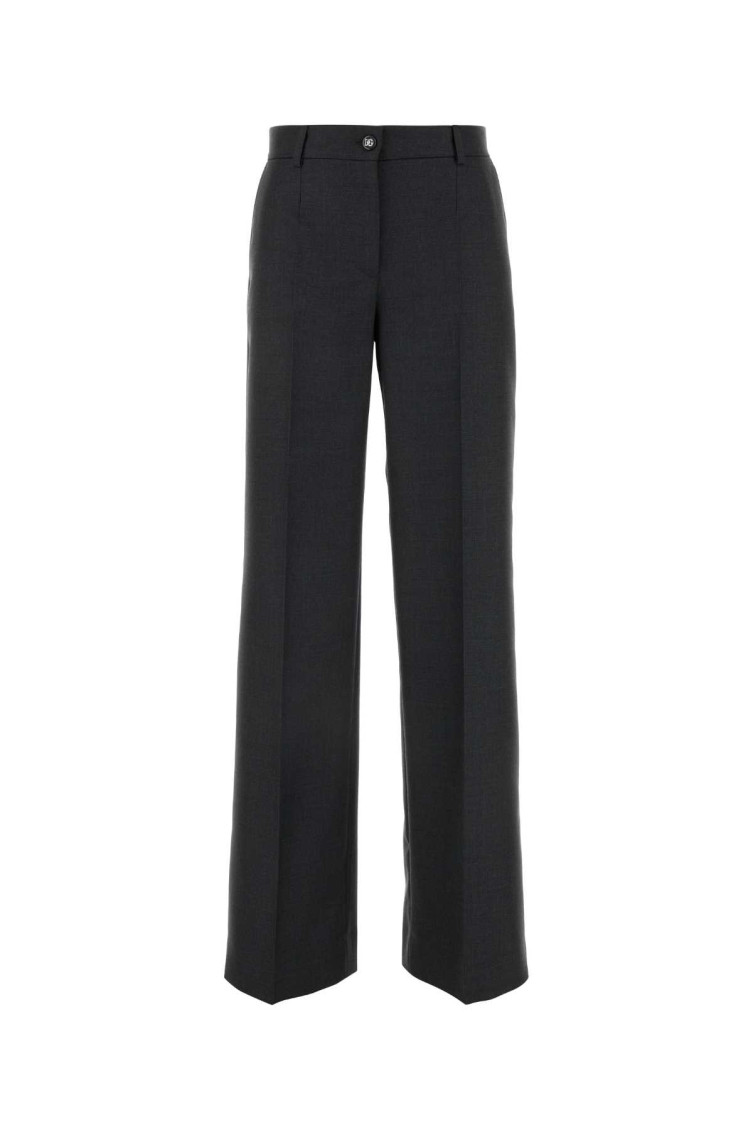 Dolce & Gabbana Grey Flared Trouser In Grey