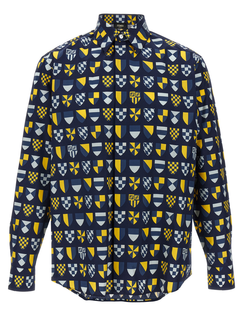Fendi Shirt With Banners In Multi