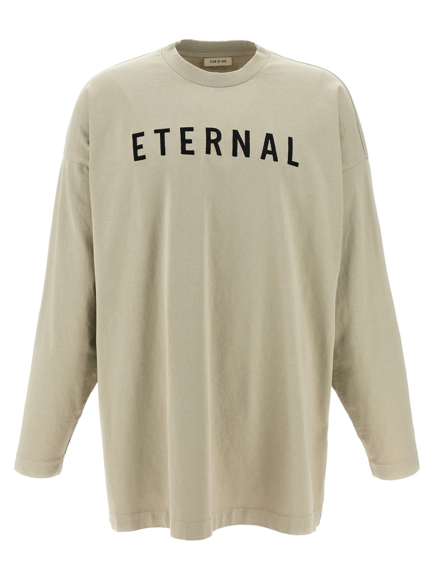 Shop Fear Of God Grey Eternal T-shirt
