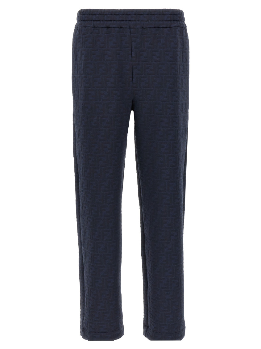 Fendi Monogram Trackpants In Blue