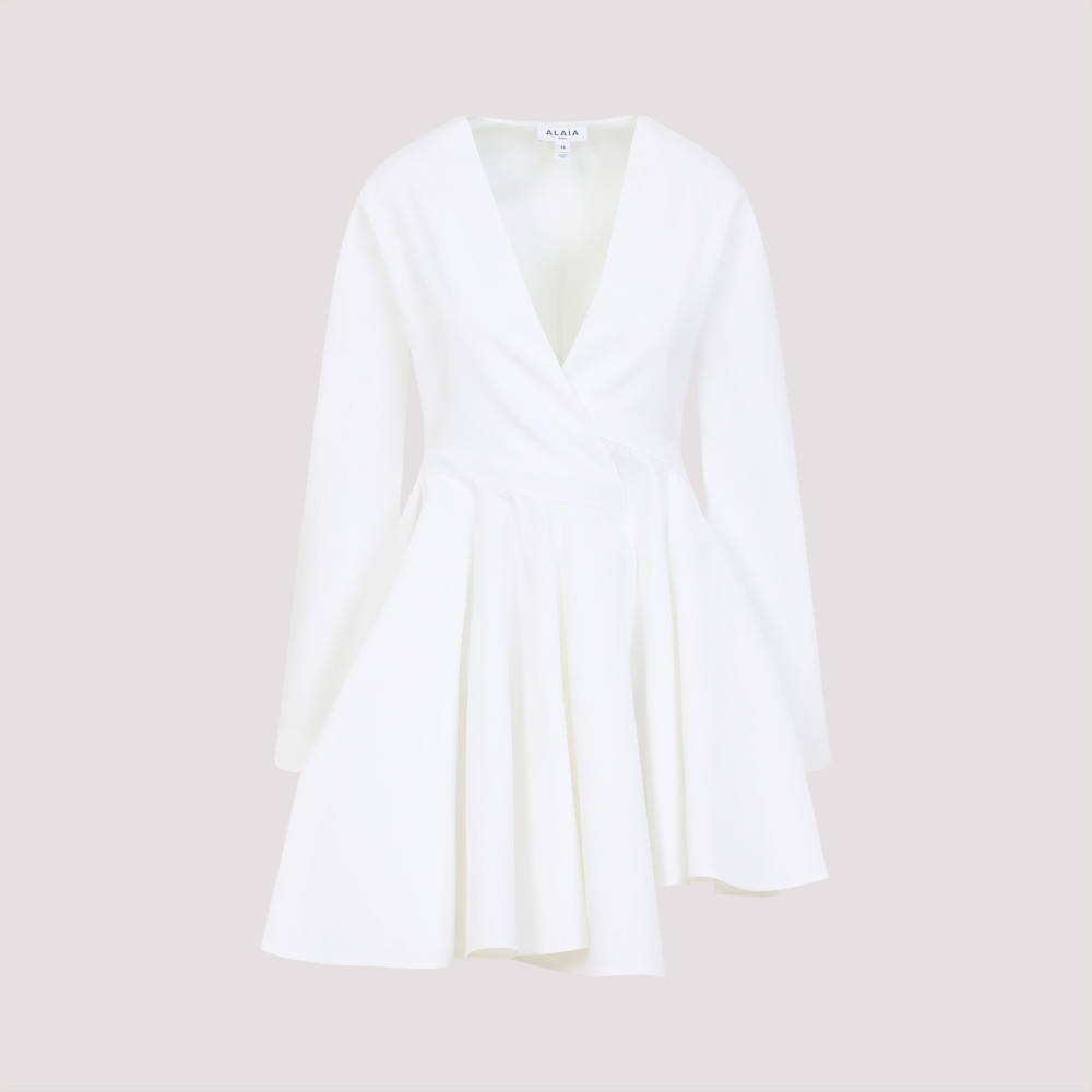 Shop Alaïa White Wrap Dress