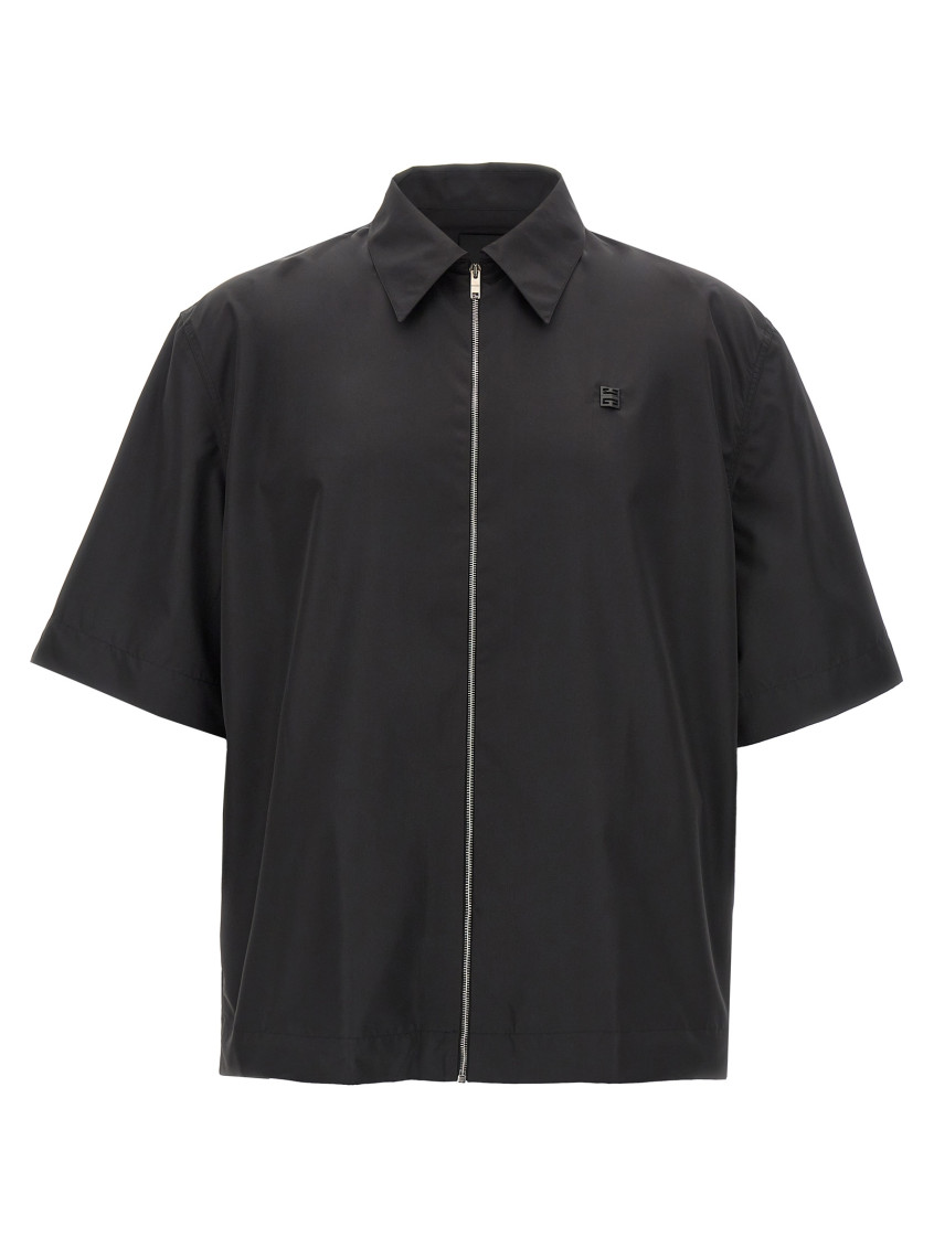 Givenchy Chemise Zippée À Détail 4g In Black