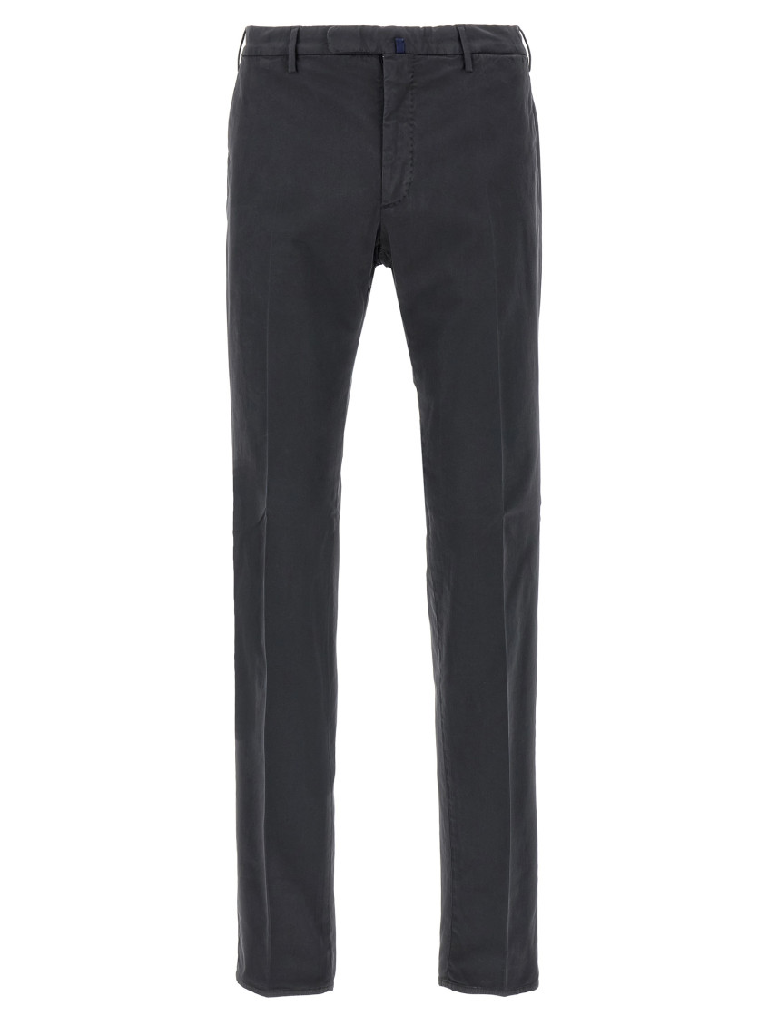 Incotex Batavia Trousers Back Pocket In Dark Grey