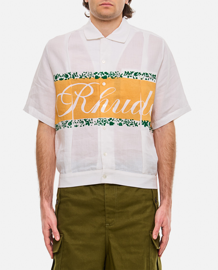 Rhude White Pleated Shirt In White