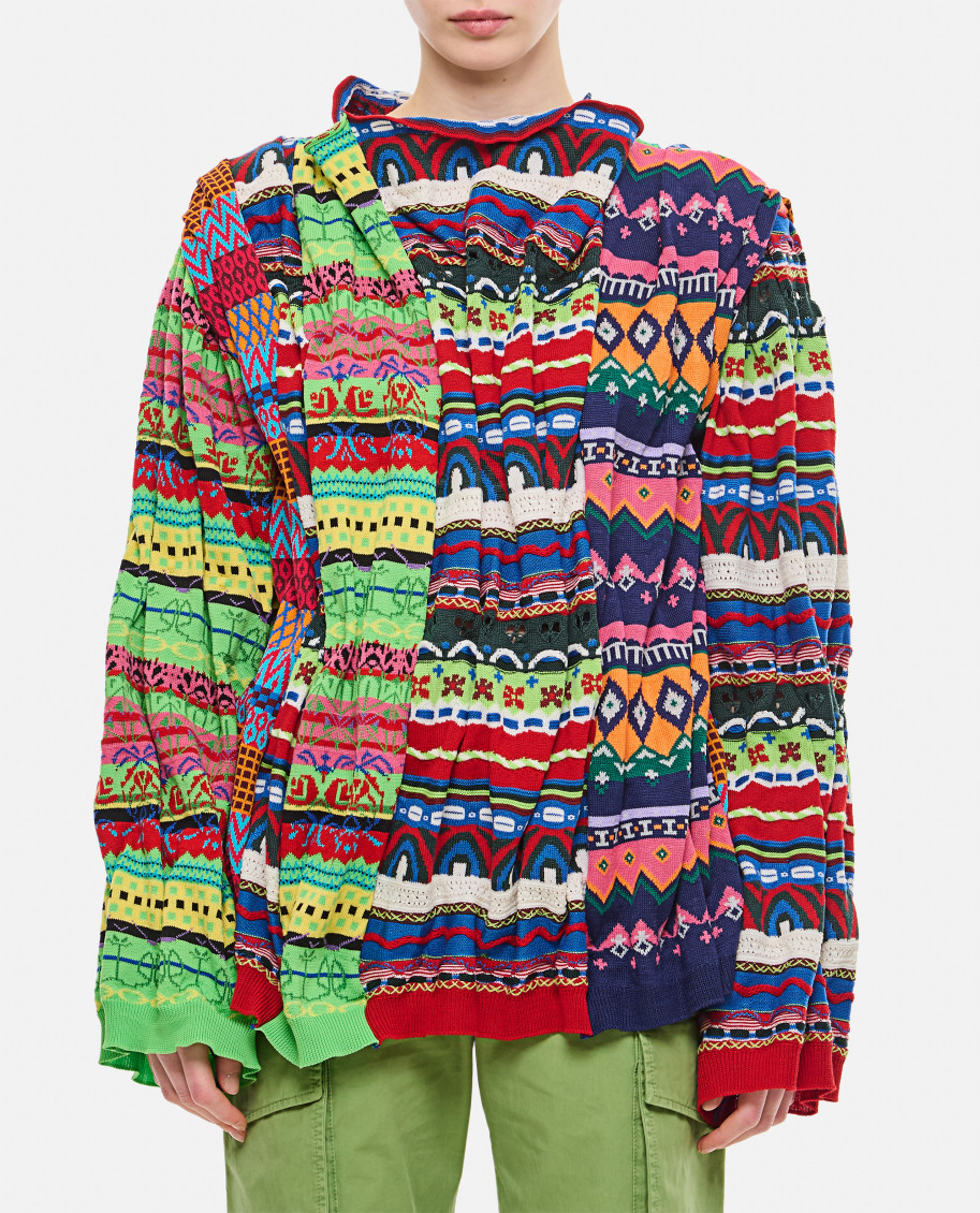 COMME DES GARÇONS MULTICOLOR PATCHWORK SWEATER