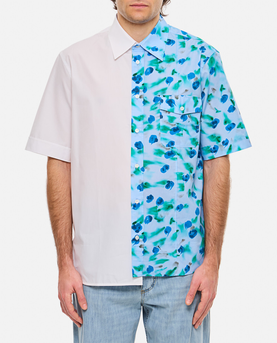 Marni Floral Cotton Bowling Shirt In Multicolor
