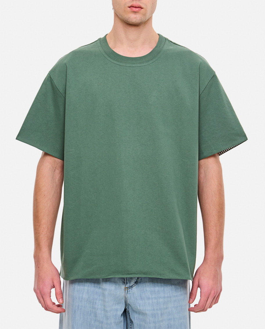 Shop Bottega Veneta Green Double Layer T-shirt