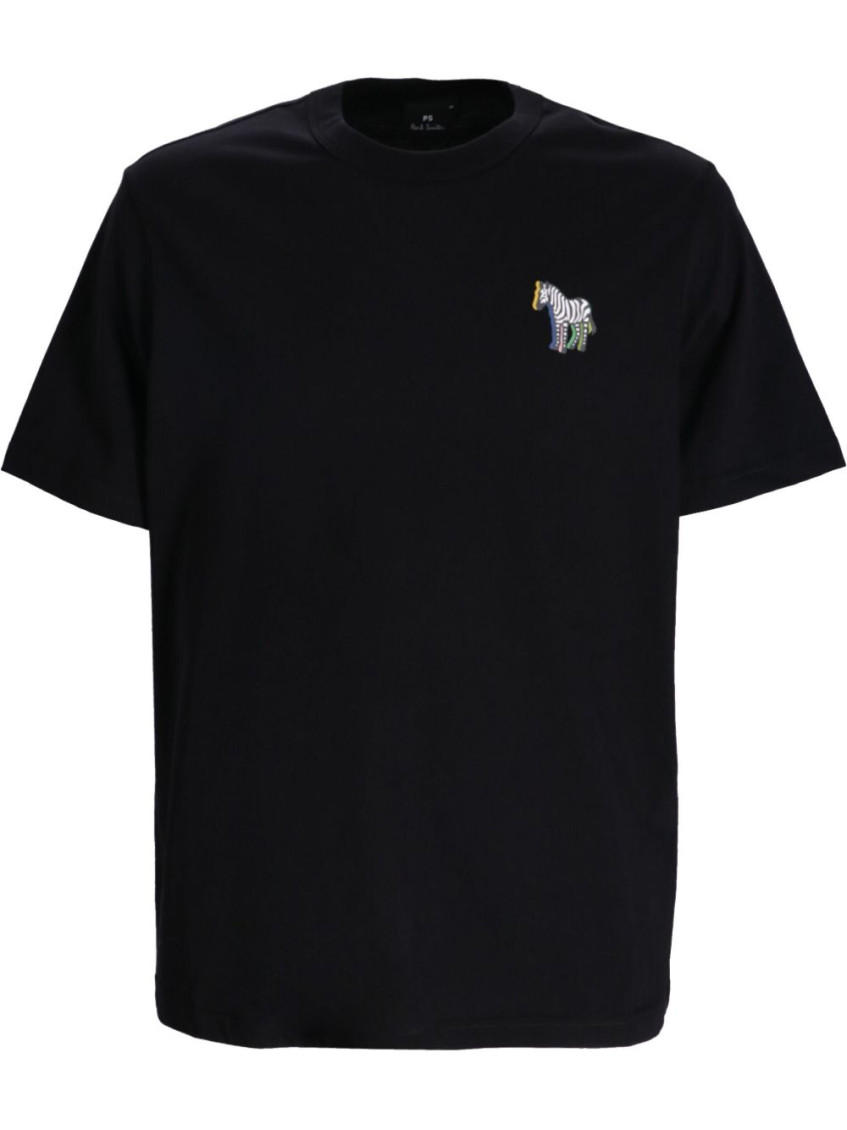 Ps By Paul Smith Black Crewneck Logo T-shirt