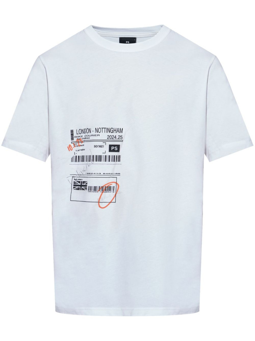 Ps By Paul Smith White Crewneck Graphic T-shirt