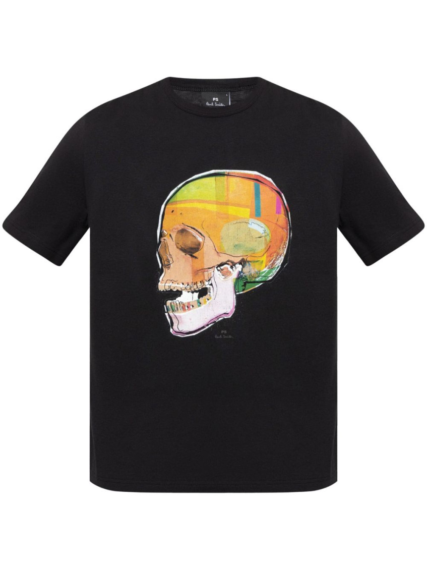 Paul Smith Black Crewneck Printed T-shirt