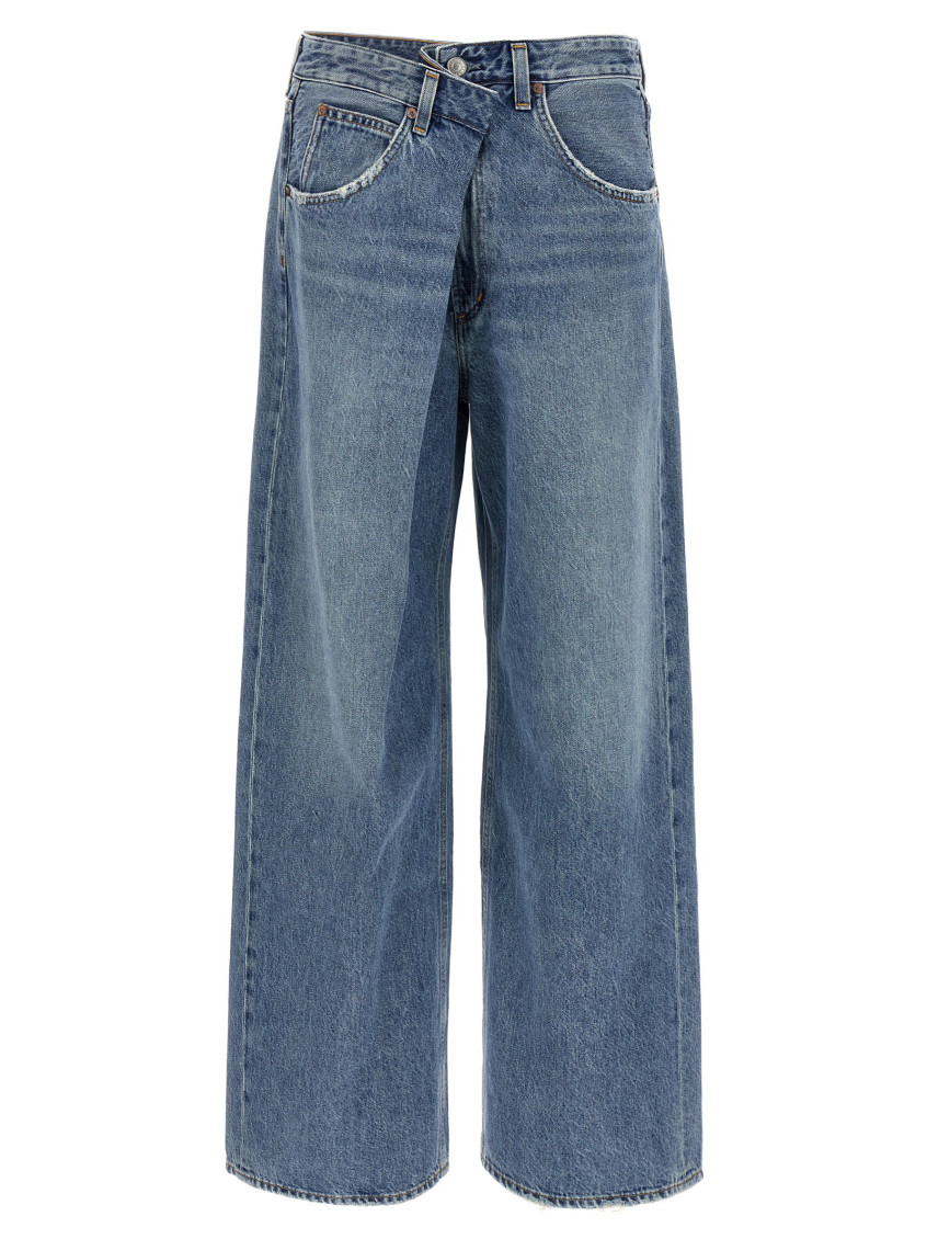 Agolde 'vana Jean Fold' Jeans In Dark Indigo In Blue