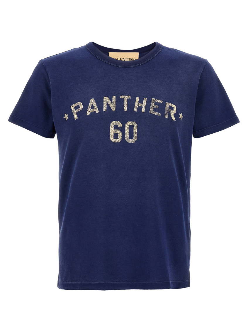 Valentino Crew Neck Graphic And Text Design In Blue