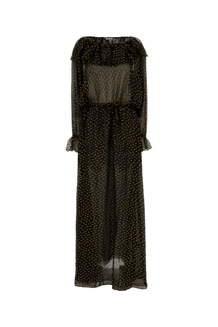 Shop Bode Black Stadium Midi Dress