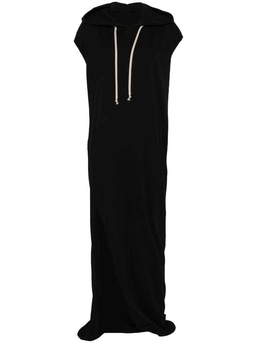 Rick Owens Black Hooded Long Dress