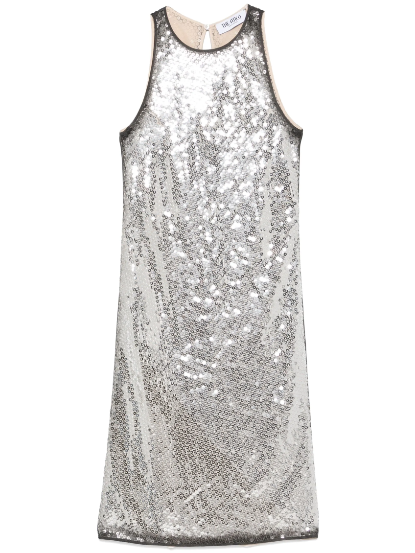 Attico Mini Dress With Sequin Embellishment And Back Slit