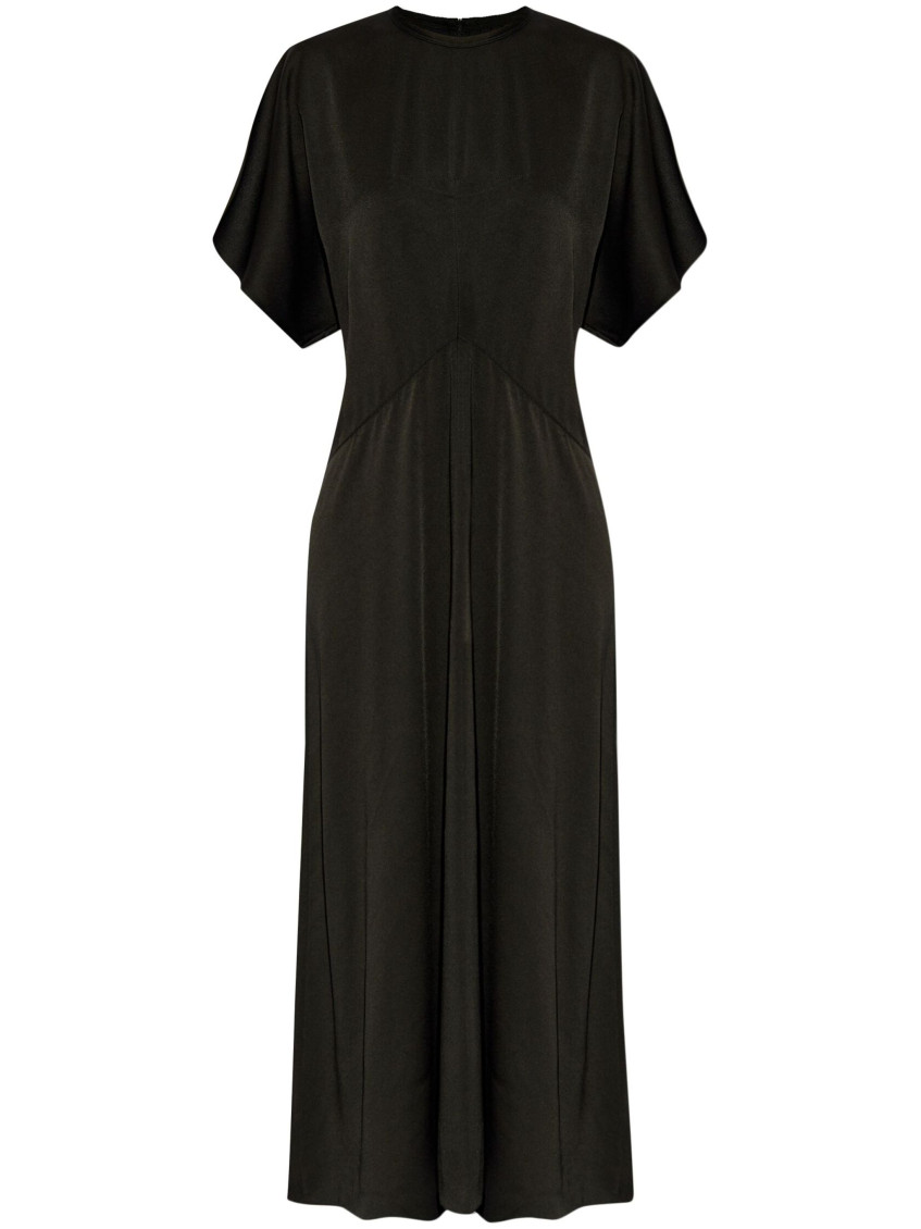 Isabel Marant Maxi Dress With Draped Sleeves And Fitted Waistline