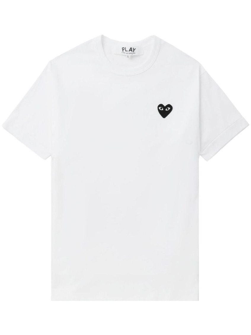 COMME DES GARÇONS WHITE HEART COTTON T-SHIRT 
