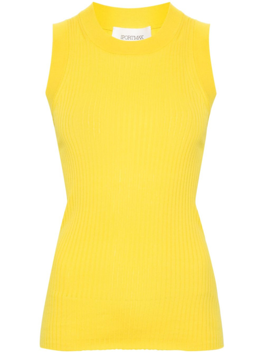 Sport Max Ribbed Cotton Tank Top