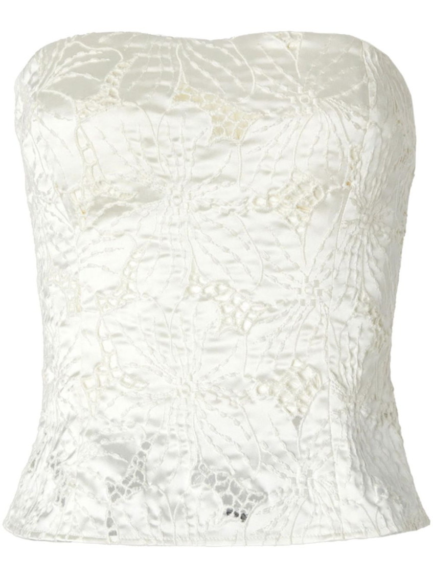 GENNY WHITE SATIN TOP