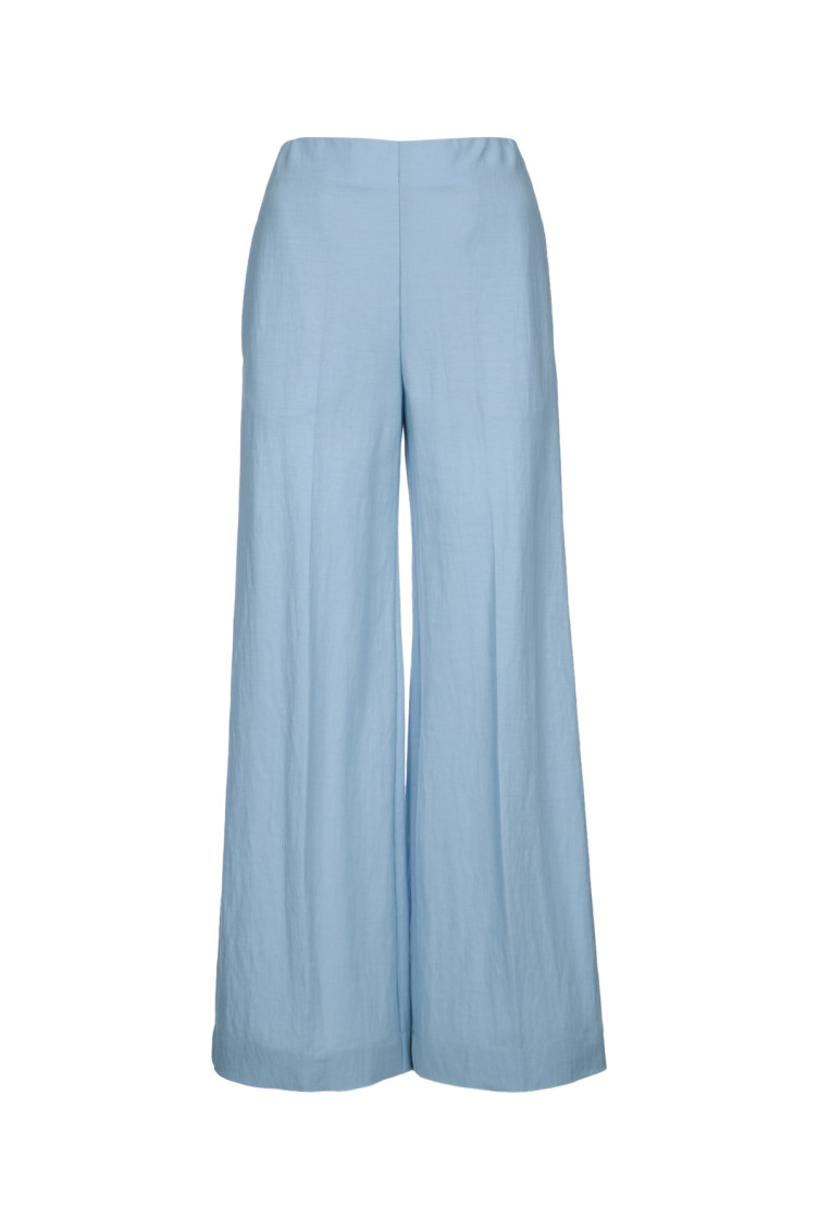 Shop Harris Wharf London Light Blue Flared Trousers